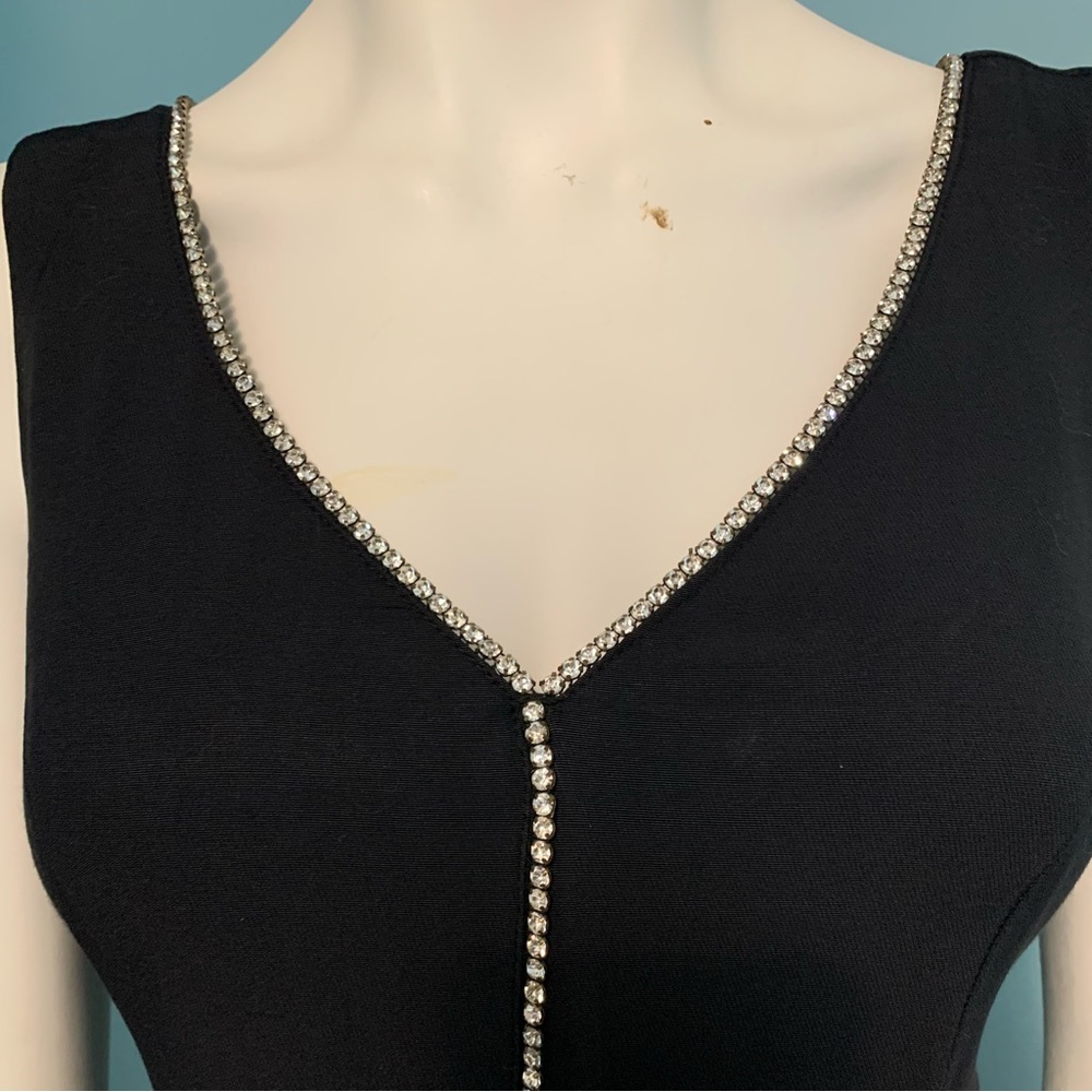 Black Cocktail Dress With Rhinestones